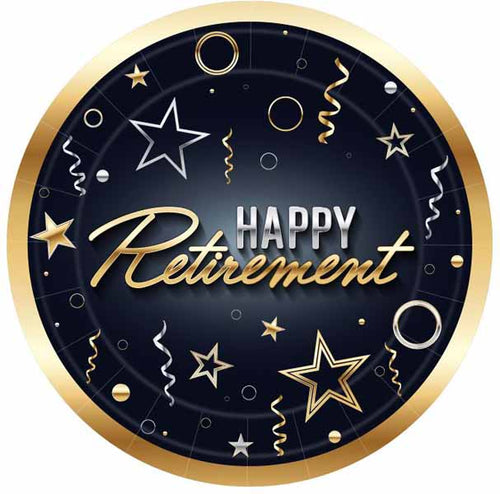 Happy Retirement Dinner Plates