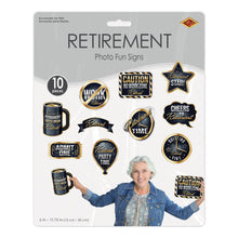 Load image into Gallery viewer, Happy Retirement Photo Props - 10ct
