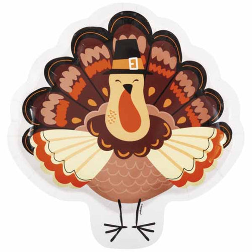 Turkey Day Shaped Dinner Plates - 8ct