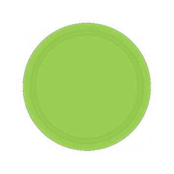 Kiwi Green Paper Dessert Plates - 20ct
