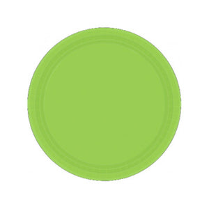 Kiwi Green Paper Dessert Plates - 20ct