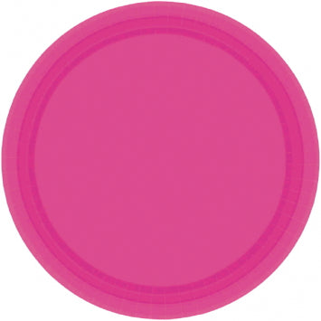 Candy Pink Paper Dinner Plates - 8ct
