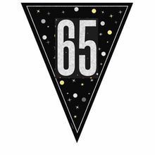 Load image into Gallery viewer, Black Glitz 65 Pennant Banner