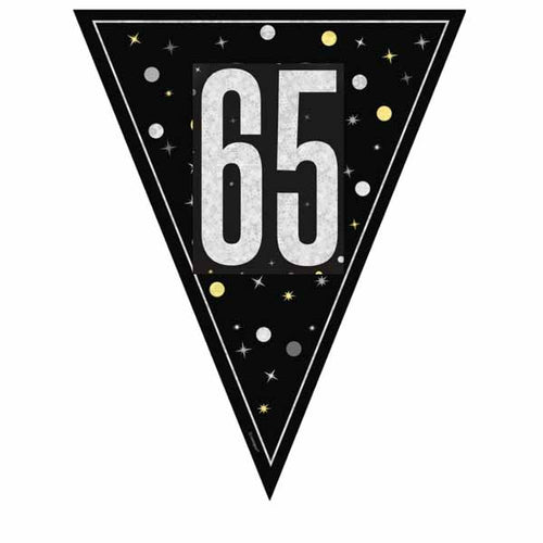 Black Glitz 65 Pennant Banner