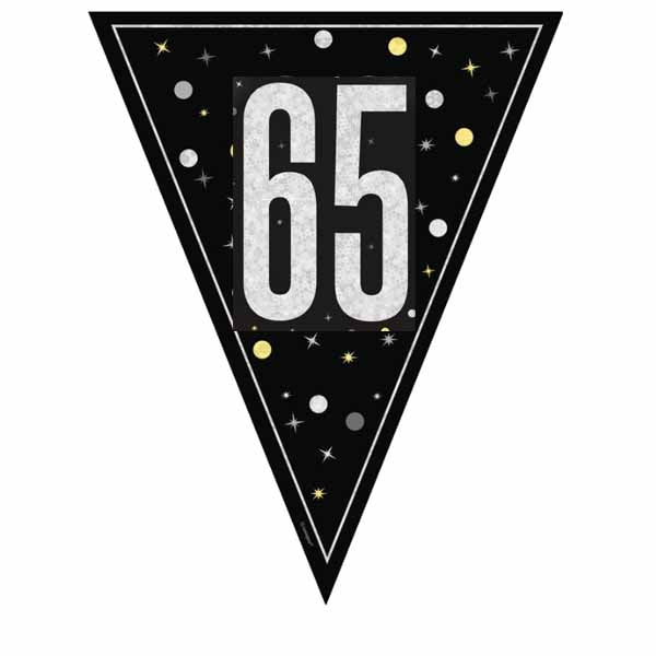 Black Glitz 65 Pennant Banner