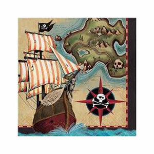 Pirate Map Beverage Napkins