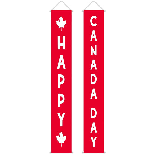 Canada Day Hanging Flags - 2ct