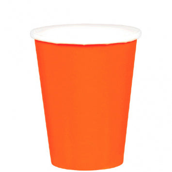 Orange 9oz Cups - 8ct