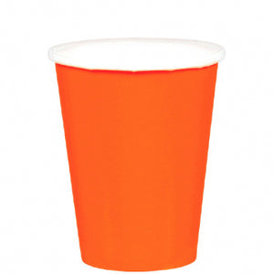 Orange 9oz Cups - 8ct