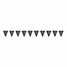 Load image into Gallery viewer, Black Glitz 70 Pennant Banner