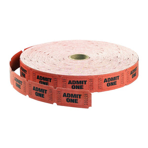 Admit One Ticket Roll - 2000ct