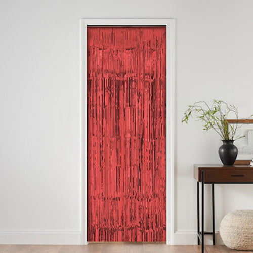 Metallic Curtain - Red