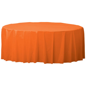 Orange 84" Round Table Cover
