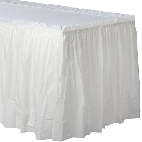 White Table Skirt