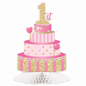 1st Birthday Girl Honeycomb Centerpiece