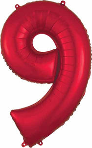 34" Red Number Balloon