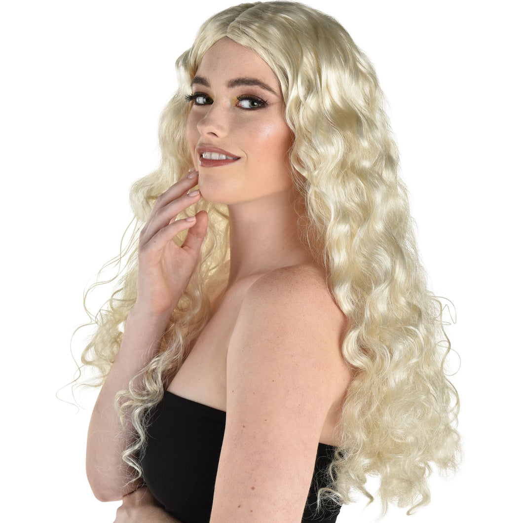 Long Blonde Curly Wig