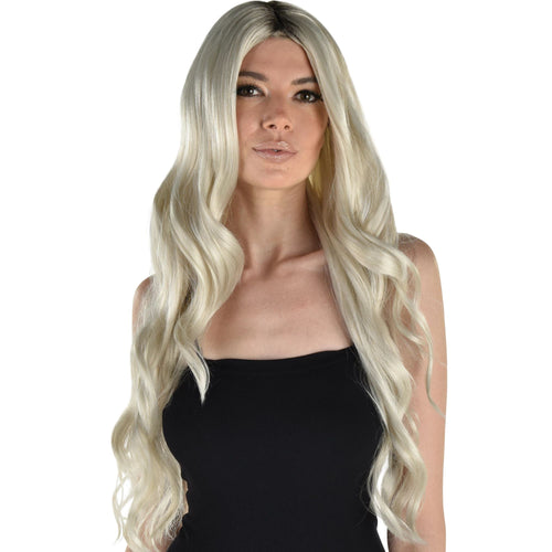 Bleach Blonde Wavy Wig
