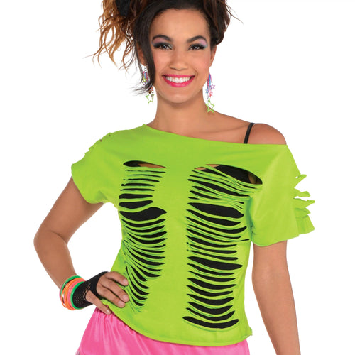 Ripped Neon Shirt - Green