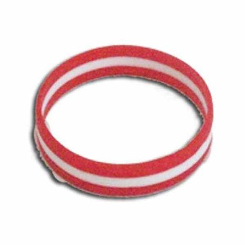 Red and White Rubber Bracelet