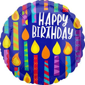 Birthday Candles 32" Foil Balloon`