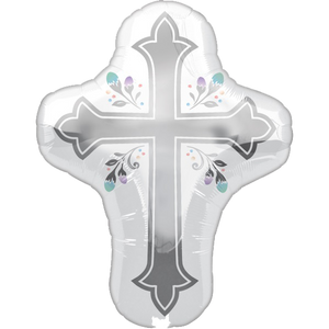 Blessed Cross 28" Foil Balloon