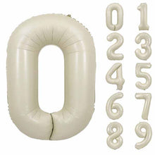 Load image into Gallery viewer, 34" Cream Number Balloon