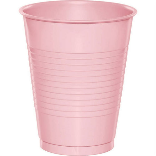 Pink 16oz Plastic Cups