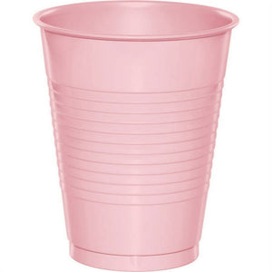 Pink 16oz Plastic Cups