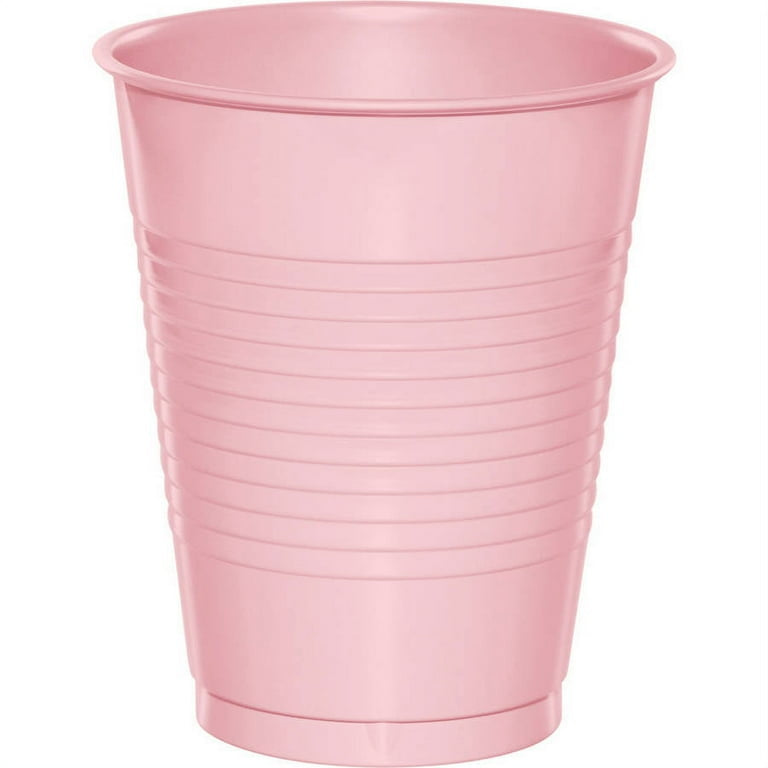 Pink 16oz Plastic Cups