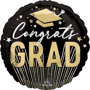 Striped Grad 18" Foil Balloon