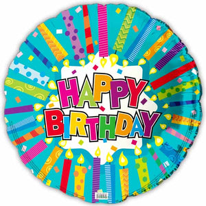 Birthday Candles 18" Foil Balloon