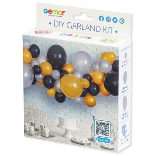 Garland Kit - Black, Gold, Silver