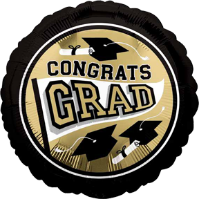 School Sprit 18" Foil Balloon - Gold