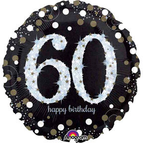 Sparkling 60th Birthday 28" Foil Balloon