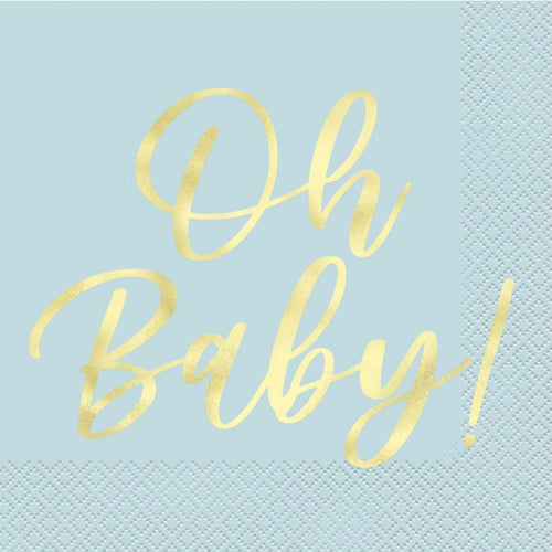 Oh Baby Blue Luncheon Napkins