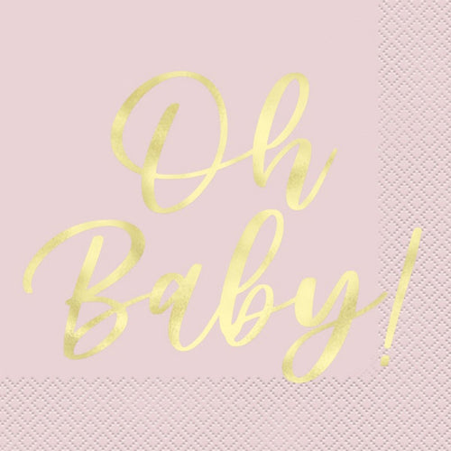 Oh Baby Pink Luncheon Napkins