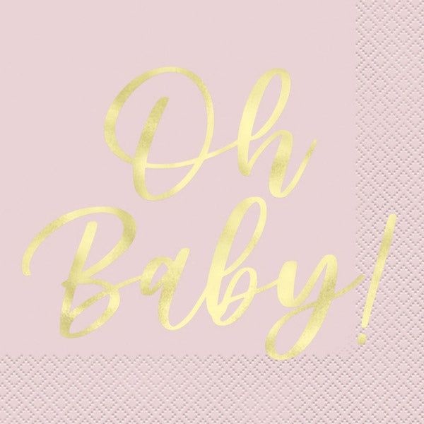 Oh Baby Pink Luncheon Napkins