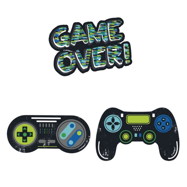 Gamer Jumbo Vinyl Stickers - 3ct