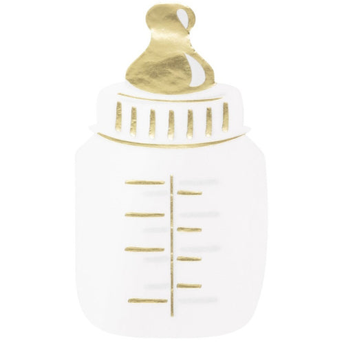 Oh Baby Bottle Shaped Napkins - 16ct