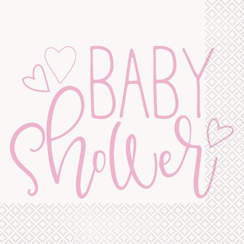 Pink Hearts Luncheon Napkins