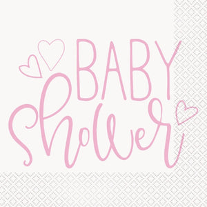 Pink Hearts Luncheon Napkins