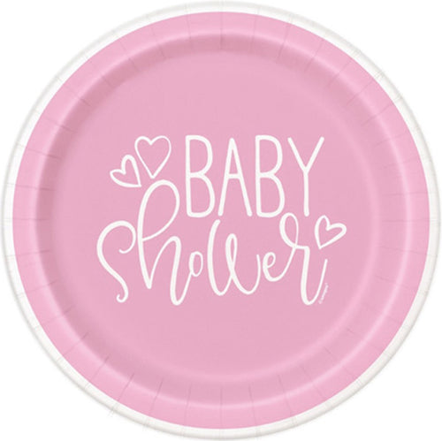 Pink Hearts Dinner Plates