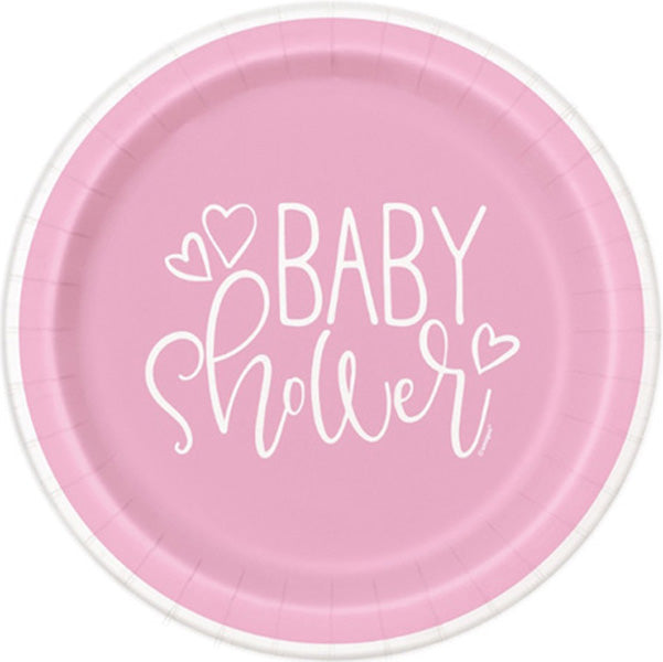 Pink Hearts Dinner Plates