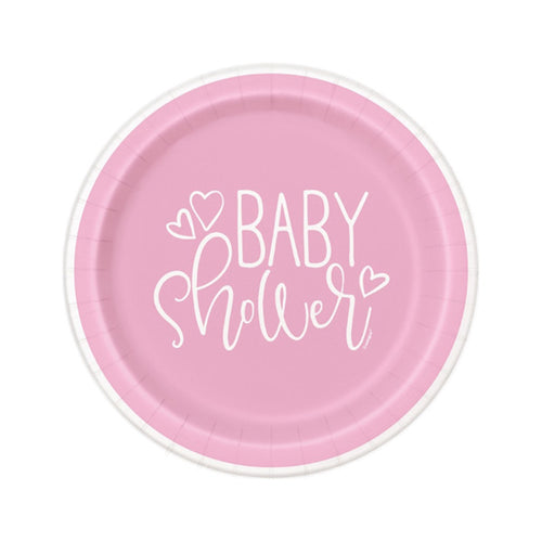 Pink Hearts Dessert Plates