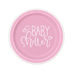 Pink Hearts Dessert Plates