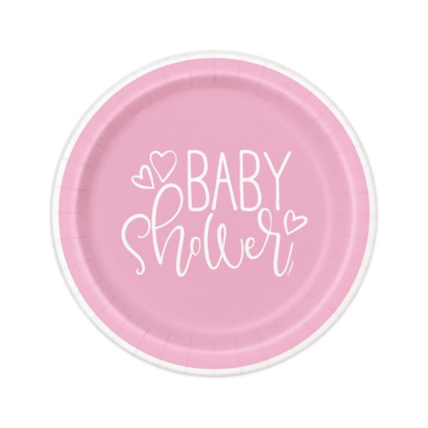 Pink Hearts Dessert Plates