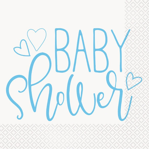 Blue Hearts Luncheon Napkins
