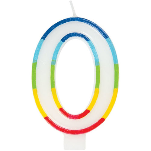 Rainbow Number Candle
