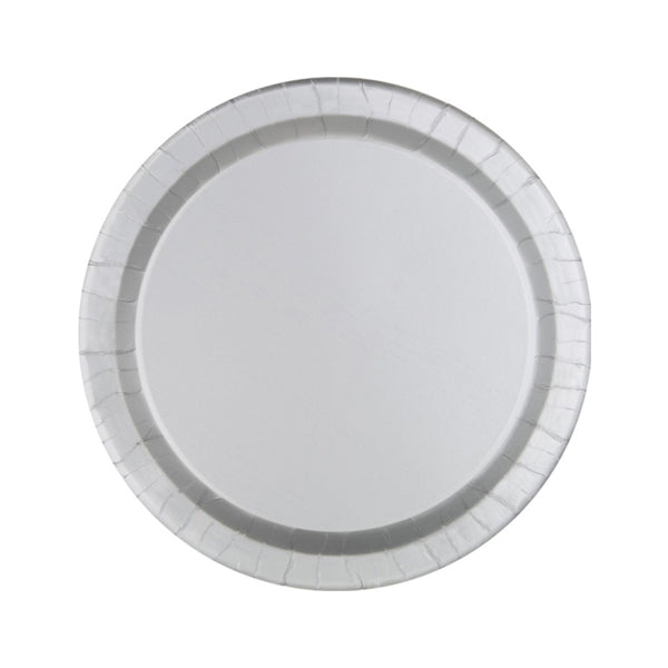 Silver Paper Dessert Plates - 8ct